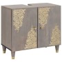Juego de muebles de baño con cajón 3 pcs Gris 62 x 33 x 58 cm