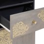 Juego de muebles de baño con cajón 3 pcs Gris 62 x 33 x 58 cm