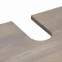 Juego de muebles de baño con cajón 5 pcs Gris 62 x 33 x 58 cm