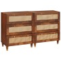 Juego de Sideboard 2 pcs Marrón 60 x 33.5 x 75 cm