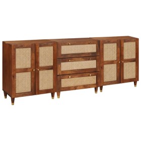 Juego de Sideboard 3 pcs Marrón 180 x 33 x 75 cm