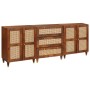 Juego de Sideboard 3 pcs Marrón 180 x 33 x 75 cm