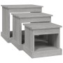 Coffee tables 3 units Sonoma gray engineered wood by vidaXL, Coffee table - Ref: Foro24-816494, Price: 70,29 €, Discount: %