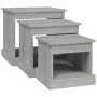 Coffee tables 3 units Sonoma gray engineered wood by vidaXL, Coffee table - Ref: Foro24-816494, Price: 69,45 €, Discount: %