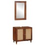 Muebles de baño 2 pcs 62 x 33 x 58 cm Madera de mango maciza