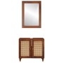 Muebles de baño 2 pcs 62 x 33 x 58 cm Madera de mango maciza