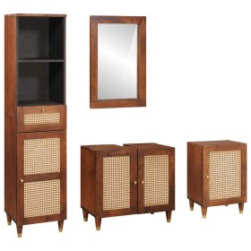 Muebles de baño con cajón con puerta 4 pcs 38 x 33 x 160 cm