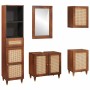 Muebles de baño con cajón con puerta 5 pcs 38 x 33 x 160 cm