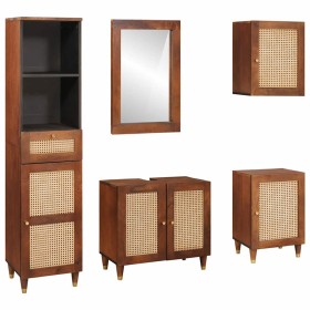Muebles de baño con cajón con puerta 5 pcs 38 x 33 x 160 cm