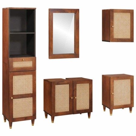 Muebles de baño con cajón con puerta 5 pcs 38 x 33 x 160 cm