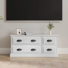 Hochglanzweißer TV-Schrank aus Sperrholz, 100 x 35,5 x 45 cm von vidaXL, TV-Möbel - Ref: Foro24-816450, Preis: 65,38 €, Rabat...