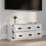 Glossy white plywood TV cabinet 100x35.5x45 cm by vidaXL, TV Furniture - Ref: Foro24-816450, Price: 65,38 €, Discount: %