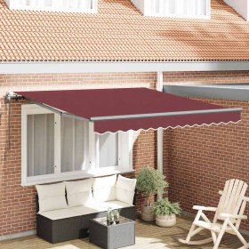 Toldo retráctil automático burdeos 300x250 cm Toldo retráctil automático burdeos 300x250 cm