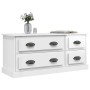 Hochglanzweißer TV-Schrank aus Sperrholz, 100 x 35,5 x 45 cm von vidaXL, TV-Möbel - Ref: Foro24-816450, Preis: 65,96 €, Rabat...