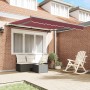Toldo retráctil automático burdeos 300x250 cm