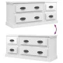 Glossy white plywood TV cabinet 100x35.5x45 cm by vidaXL, TV Furniture - Ref: Foro24-816450, Price: 65,38 €, Discount: %