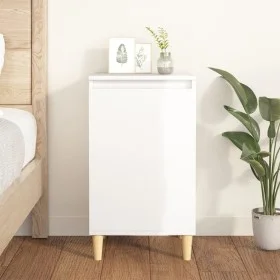 Nachttisch aus glänzend weißem Sperrholz, 40 x 35 x 70 cm von vidaXL, Nachttische - Ref: Foro24-819632, Preis: 46,00 €, Rabat...