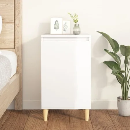 Nachttisch aus glänzend weißem Sperrholz, 40 x 35 x 70 cm von vidaXL, Nachttische - Ref: Foro24-819632, Preis: 46,00 €, Rabat...