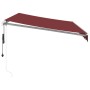 Toldo retráctil automático burdeos 350x250 cm