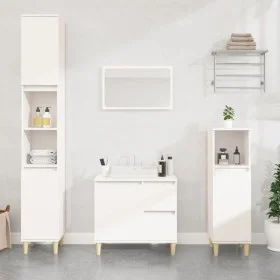 Weißer Badezimmerschrank aus Sperrholz, 65 x 33 x 60 cm von vidaXL, Badezimmermöbel - Ref: Foro24-819820, Preis: 65,26 €, Rab...