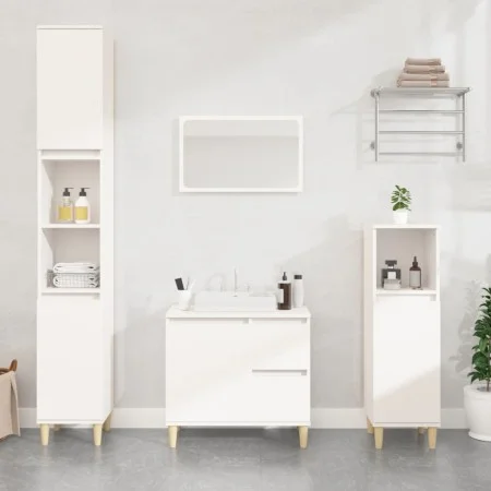 Armario de baño madera contrachapada blanco 65x33x60 cm de vidaXL, Muebles de baño - Ref: Foro24-819820, Precio: 65,63 €, Des...