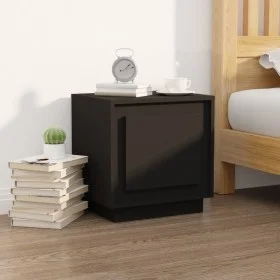 Schwarzer Nachttisch aus Sperrholz, 44 x 35 x 45 cm von vidaXL, Nachttische - Ref: Foro24-819838, Preis: 39,95 €, Rabatt: %