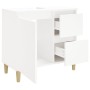 Armario de baño madera contrachapada blanco 65x33x60 cm