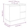 Weißer Badezimmerschrank aus Sperrholz, 65 x 33 x 60 cm von vidaXL, Badezimmermöbel - Ref: Foro24-819820, Preis: 66,65 €, Rab...