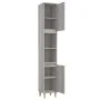 Badezimmerschrank aus grauem Sonoma-Sperrholz, 30 x 30 x 190 cm von vidaXL, Badezimmerwaschtische - Ref: Foro24-819794, Preis...
