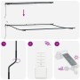 Toldo retráctil automático con luces LED burdeos 400x300 cm