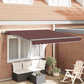 Toldo retráctil automático burdeos 300x250 cm Toldo retráctil automático burdeos 300x250 cm