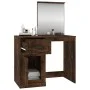 Dressing table and mirror smoke oak plywood 90x50x132.5 cm by vidaXL, Bedroom Dressers - Ref: Foro24-816765, Price: 88,23 €, ...