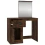 Dressing table and mirror smoke oak plywood 90x50x132.5 cm by vidaXL, Bedroom Dressers - Ref: Foro24-816765, Price: 88,23 €, ...