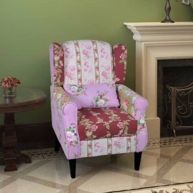 Sillón con diseño de retales de tela Patchwork Sillón con diseño de retales de tela Patchwork
