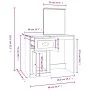 Dressing table and mirror smoke oak plywood 90x50x132.5 cm by vidaXL, Bedroom Dressers - Ref: Foro24-816765, Price: 88,23 €, ...