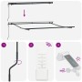 Toldo retráctil automático gris antracita y blanco 300x250 cm