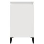 Mesita de noche madera contrachapada blanco brillo 40x35x70 cm de vidaXL, Mesitas de noche - Ref: Foro24-819648, Precio: 42,19 €
