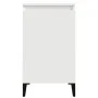 Mesita de noche madera contrachapada blanco brillo 40x35x70 cm de vidaXL, Mesitas de noche - Ref: Foro24-819648, Precio: 41,8...