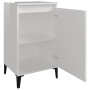 Mesita de noche madera contrachapada blanco brillo 40x35x70 cm de vidaXL, Mesitas de noche - Ref: Foro24-819648, Precio: 42,19 €