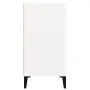 Mesita de noche madera contrachapada blanco brillo 40x35x70 cm de vidaXL, Mesitas de noche - Ref: Foro24-819648, Precio: 41,8...