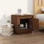Mesita de noche madera contrachapada marrón roble 44x35x45 cm de vidaXL, Mesitas de noche - Ref: Foro24-819850, Precio: 36,60...