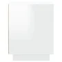 Mesita de noche madera contrachapada blanco brillo 44x35x45 cm de vidaXL, Mesitas de noche - Ref: Foro24-819840, Precio: 38,4...