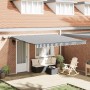 Toldo retráctil manual con luz LED antracita y blanco 400x300cm