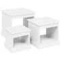 3 white engineered wood coffee tables by vidaXL, Coffee table - Ref: Foro24-816488, Price: 68,76 €, Discount: %