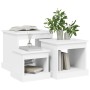 3 Stück weiße Couchtische aus Holzwerkstoff von vidaXL, Couchtisch - Ref: Foro24-816488, Preis: 69,65 €, Rabatt: %