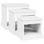 3 white engineered wood coffee tables by vidaXL, Coffee table - Ref: Foro24-816488, Price: 68,76 €, Discount: %
