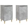 Nachttische 2 Stück betongraues Holz 40x35x70 cm von vidaXL, Nachttische - Ref: Foro24-819637, Preis: 64,78 €, Rabatt: %