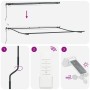 Toldo retráctil automático luz LED antracita y blanco 400x300cm