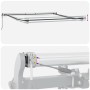 Toldo retráctil automático luz LED antracita y blanco 400x300cm