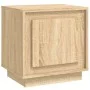Bedside table made of oak plywood in Sonoma finish, measuring 44x35x45 cm. by vidaXL, Nightstands - Ref: Foro24-819842, Price...